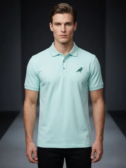 Polo T Shirt Elite Pique – Aqua Breeze-03 | Lightweight Polo T-Shirt