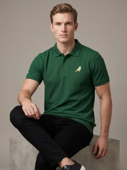 Polo T Shirt Cotton Matty – Forest Green-05 | Premium Cotton Polo T-Shirt