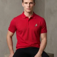 POLO T SHIRT COTTON MATTY RICH CRIMSON ( 1299 -699)