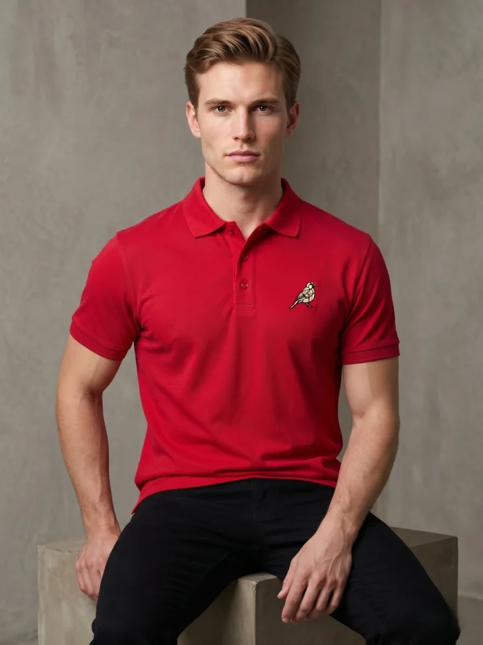 POLO T SHIRT COTTON MATTY RICH CRIMSON ( 1299 -699) POLO T SHIRT COTTON MATTY RICH CRIMSON ( 1299 -699)