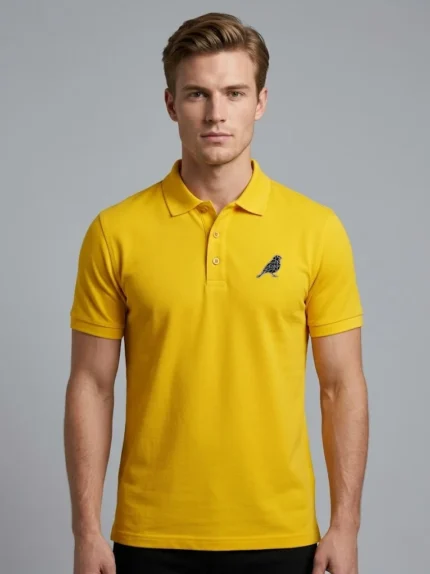 Polo T Shirt Cotton Matty – Solar Yellow-03 | Premium Cotton Polo T-Shirt