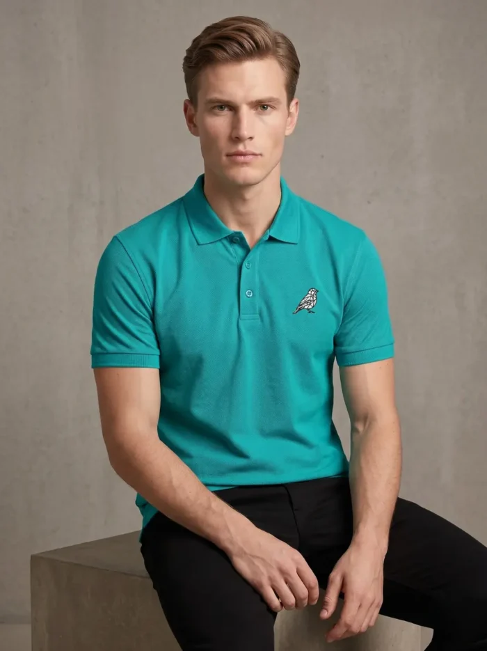 POLO T SHIRT COTTON MATTY TEAL BLISS ( 1299- 699) POLO T SHIRT COTTON MATTY TEAL BLISS ( 1299- 699)