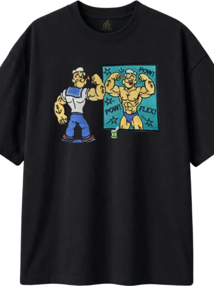 Popeye Flex Embroidered Unisex T-Shirt