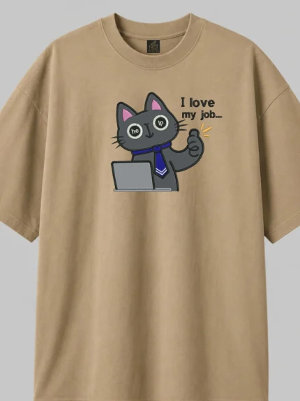 Love My Job Embroidered T Shirt