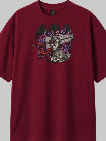 Anti-Magic Demon Embroidered Boxy Fit T-Shirt