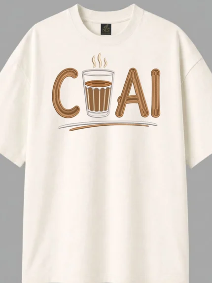 Powered by Chai Embroidered Unisex T Shirt